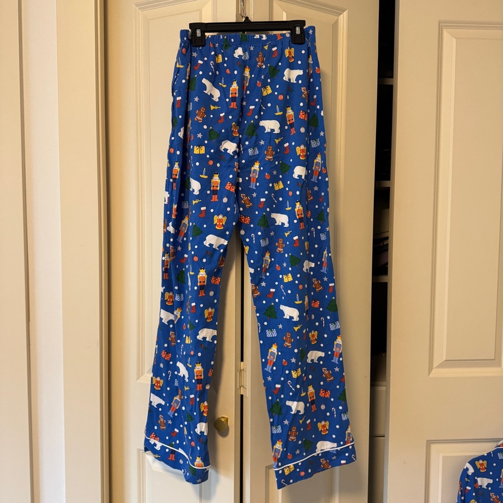 BedHead Traditional Christmas Blue Pajama Set XS - Picture 9 of 11